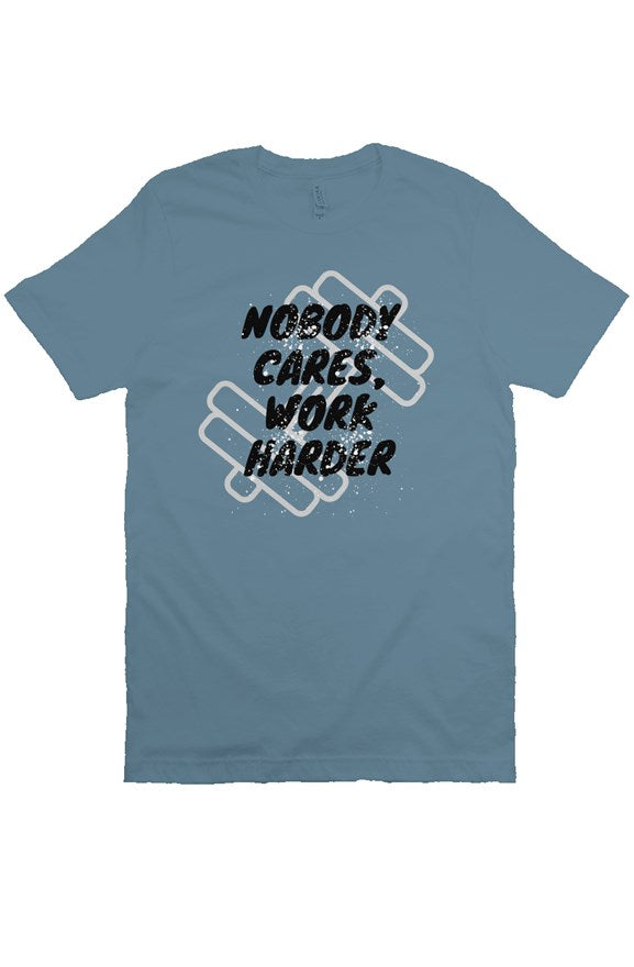 Nobody Cares, Work Harder - Workout T-Shirt (blue)
