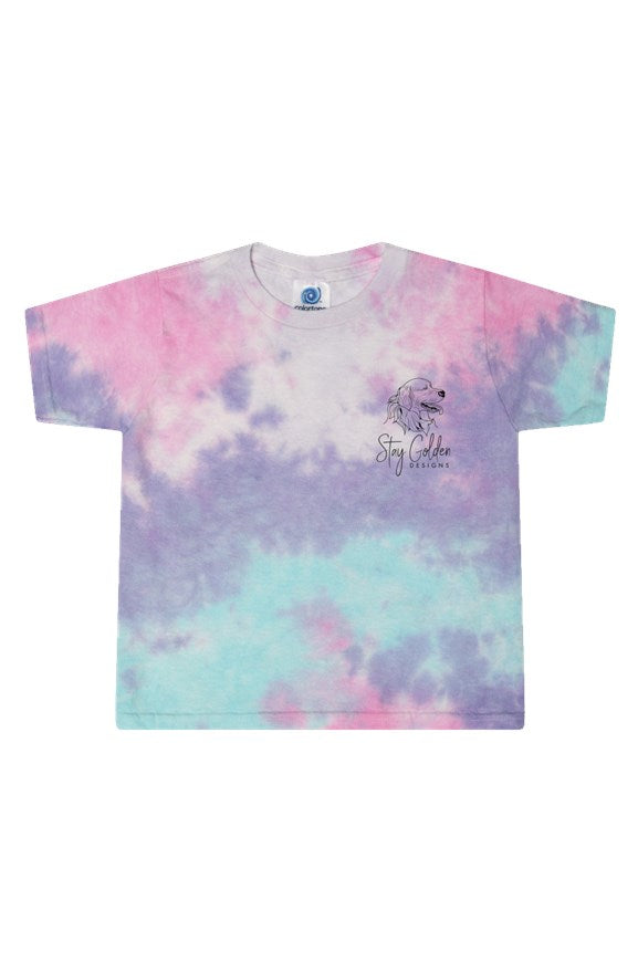Stay Golden- Tie-Dye Cotton Candy Ladies' Cropped T-Shirt