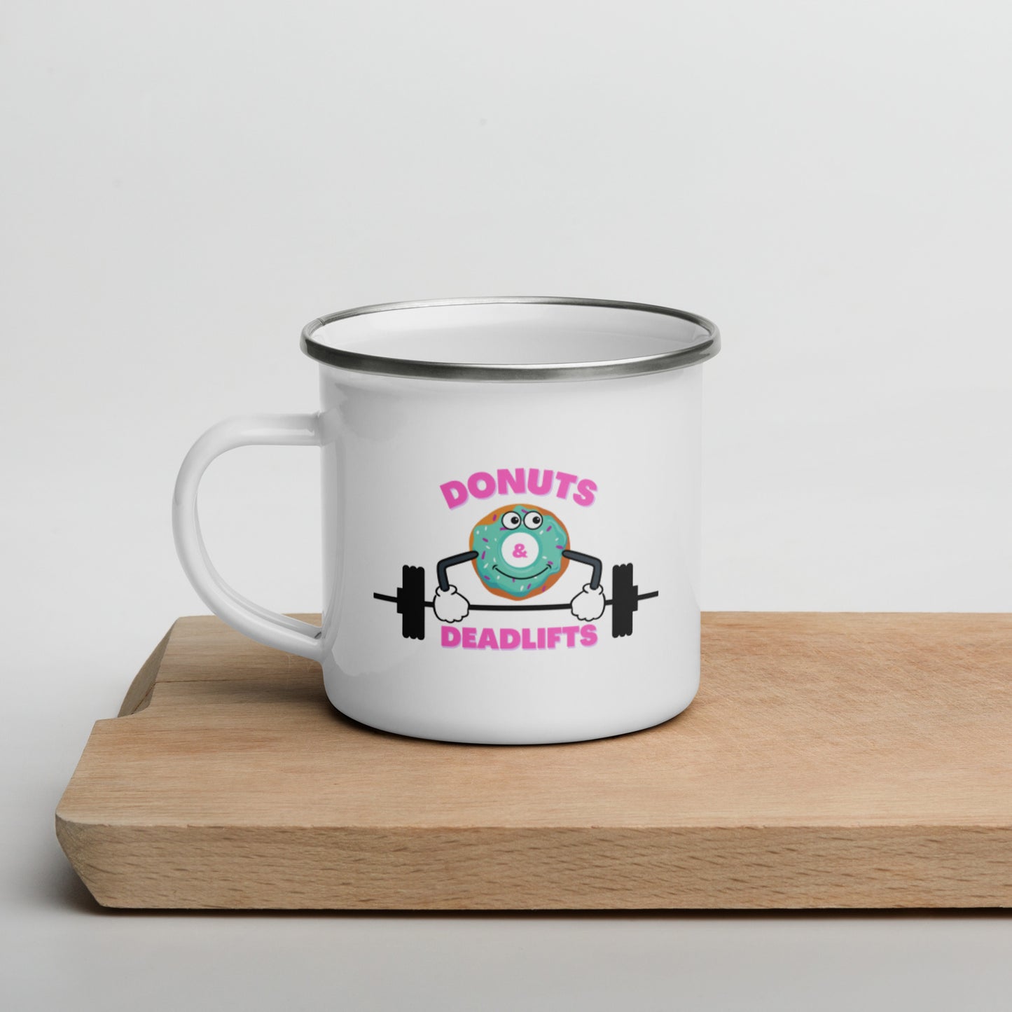 Donuts and Deadlifts - Enamel Mug