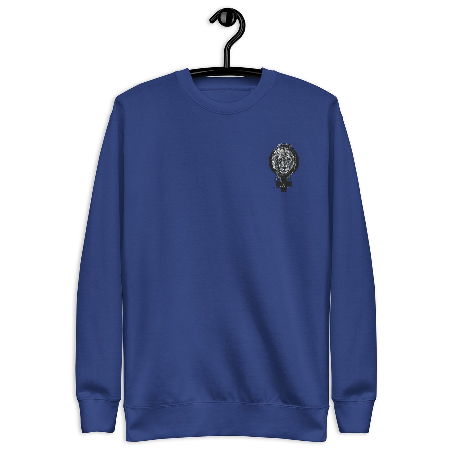 Feminism & Lion Embroidered Unisex Premium Sweatshirt