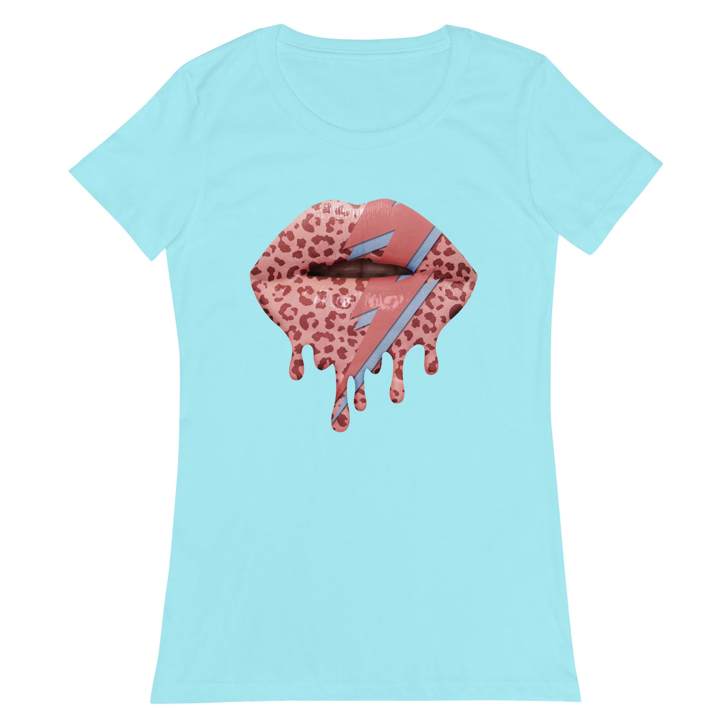 Leopard Lips - Women’s fitted t-shirt