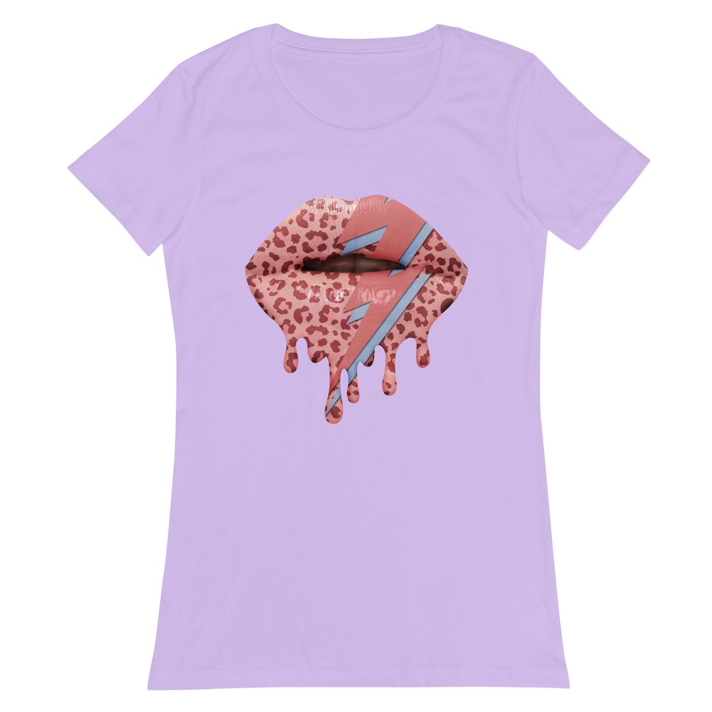 Leopard Lips - Women’s fitted t-shirt